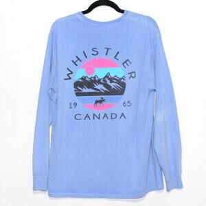 Cool as a Moose Whistler Canada Light Purple Long Sleeve Shirt Size Large